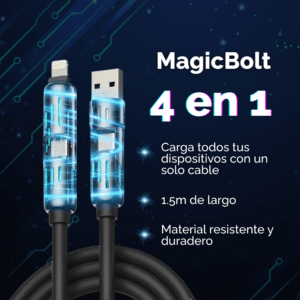 MagicBolt: Cable de carga ultrarápida 4 en 1
