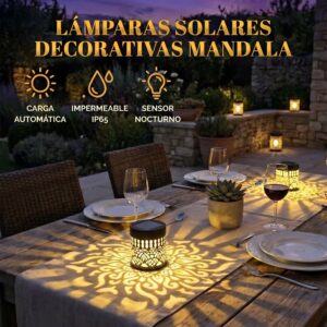 MandaLed: Lámpara solar con efecto mandala