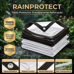 RainProtect: Toldo protector transparente reforzado