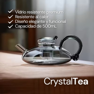 CrystalTea: Tetera de Vidrio de Borosilicato